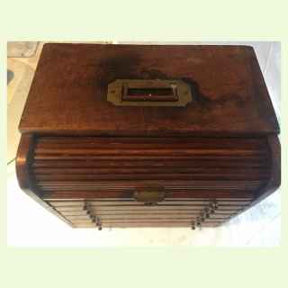 Small Antique Walnut Traveling Chest of Draws.