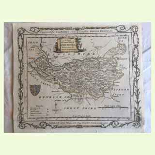 Cheshire, -A New & Correct Map of Cheshire Drawn from the Best Authorities-.