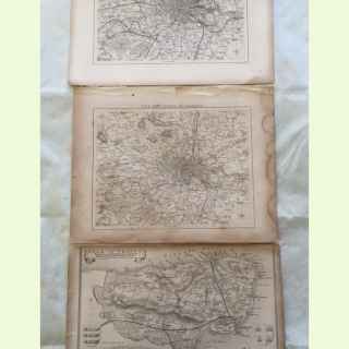1 Map of Isle of Thanet + 2 Maps of The Environs of London.