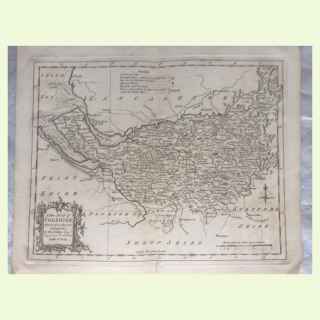 A new Map of CHESHIRE drawn from the best authorities by Tho Kitchin Geog' engraver to H. R. H the Duke of York.